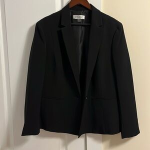 Single breasted one button black suit jacket blazer size 18 business formal